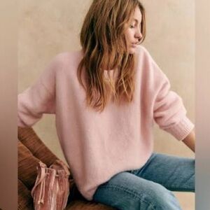 NWT Sezane Amiel Jumper in Pale Rose